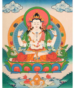 Avalokitesvara Chengrezig Thangka: