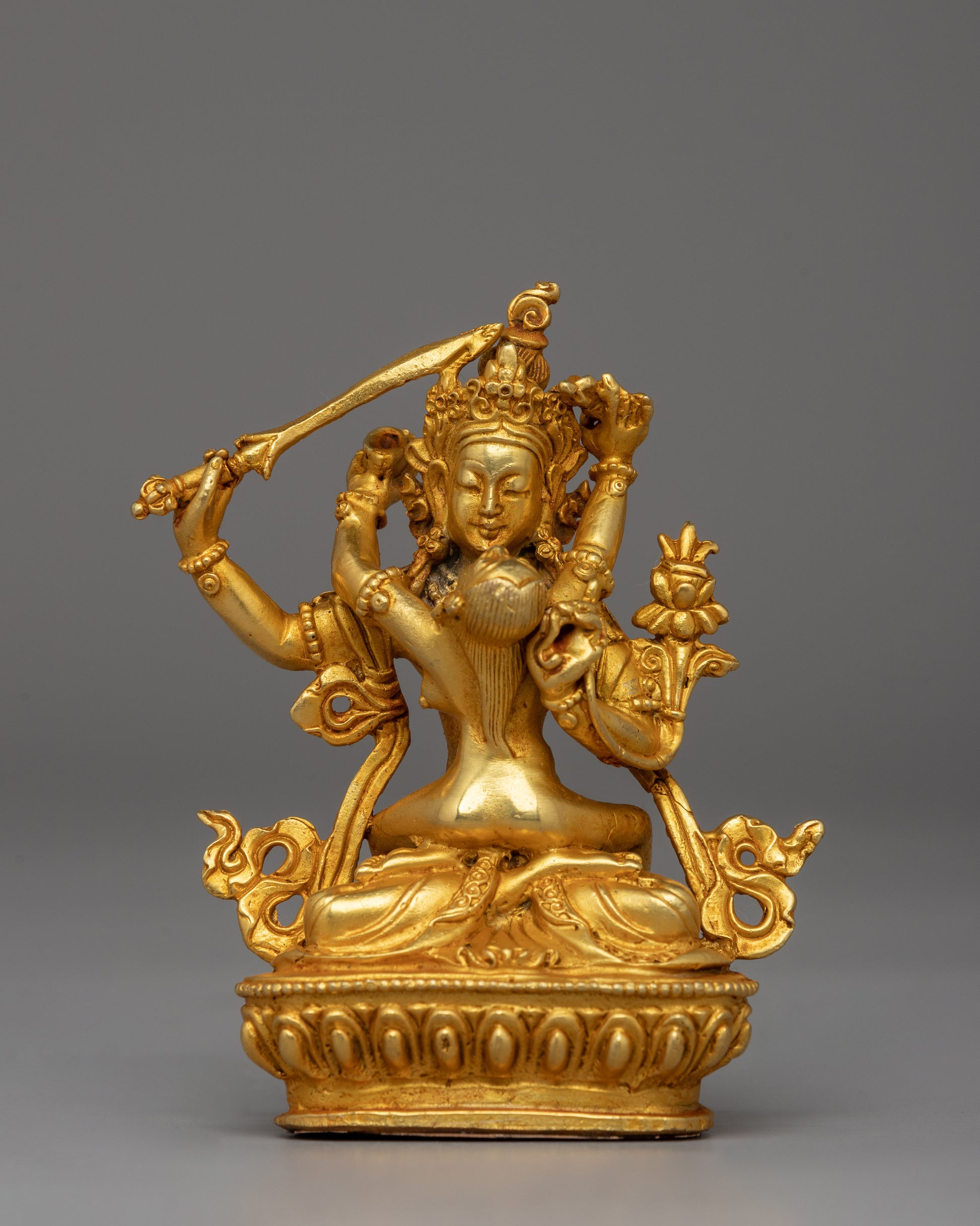 Manjushri with Consort Figurine 