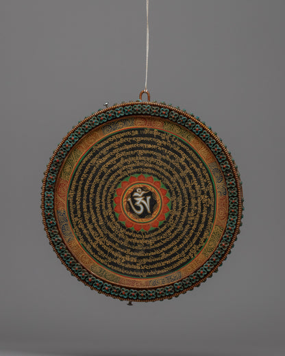 Copper Mandala Mantra Wall Hanging