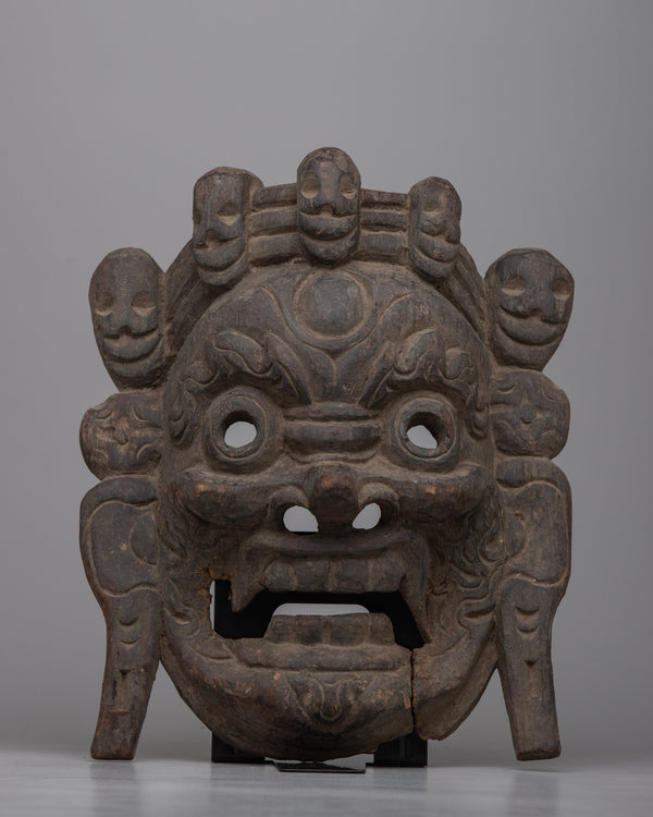 Antique Wooden Mahakala Mask