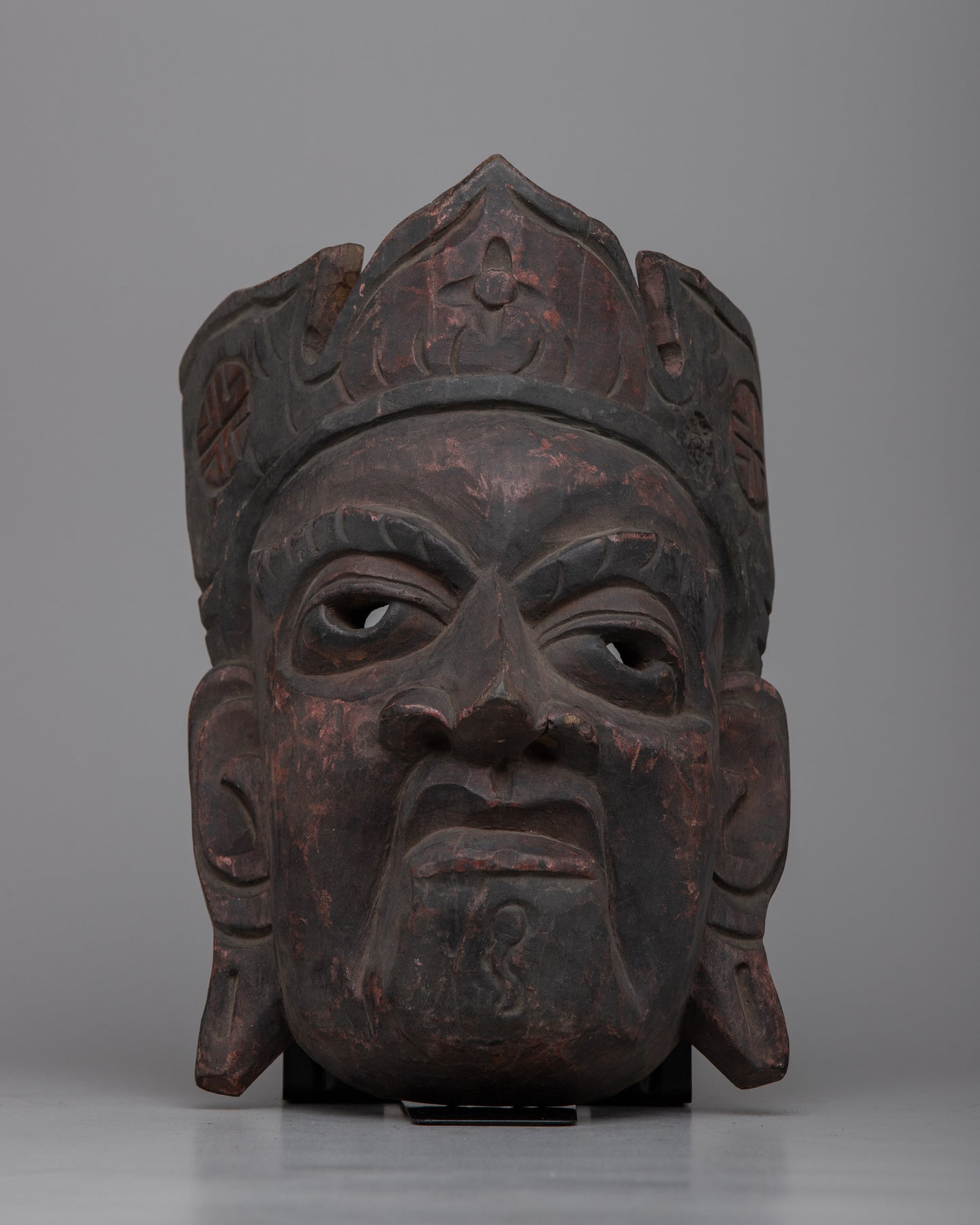 Vintage Wooden Guru Rinpoche Mask