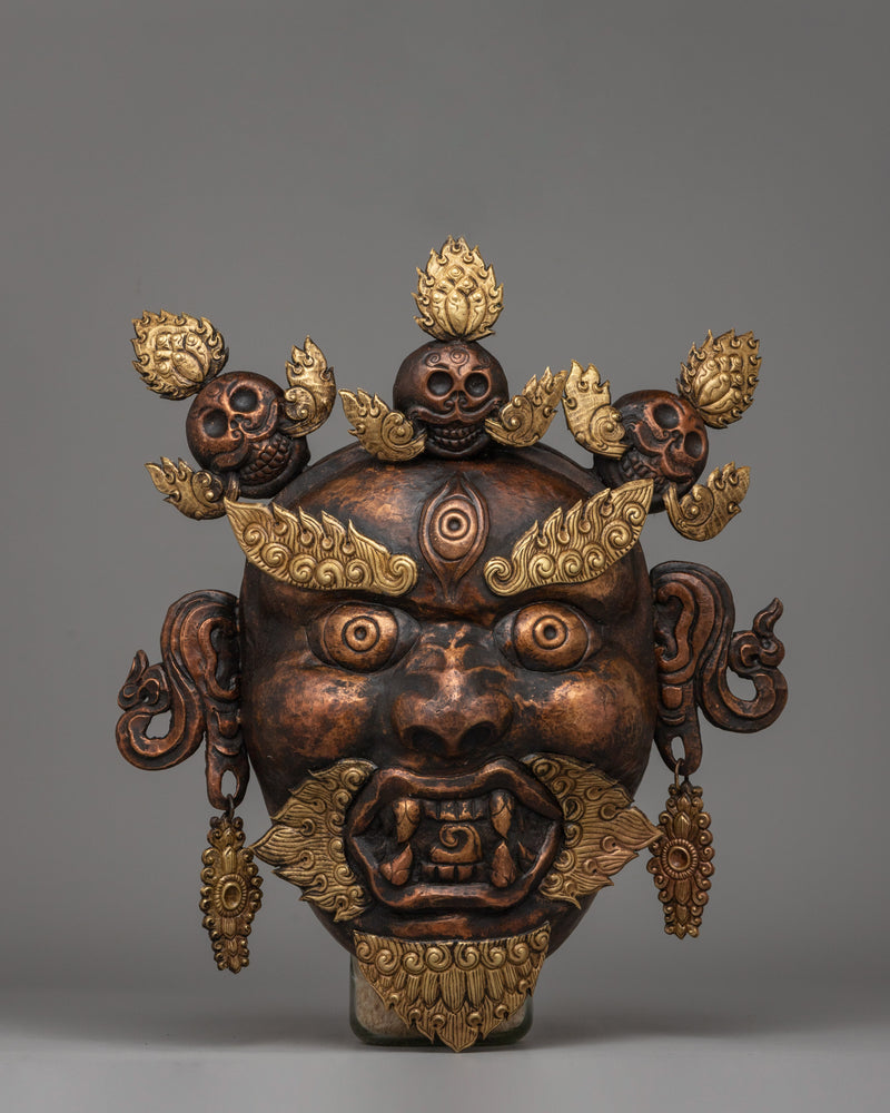 Wrathful Copper Bhairav Mask