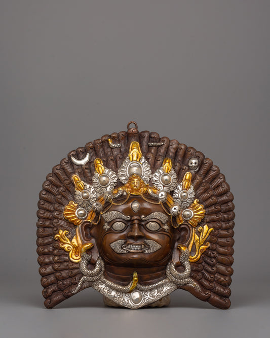 Gold & Silver-Plated Mahakala Mask