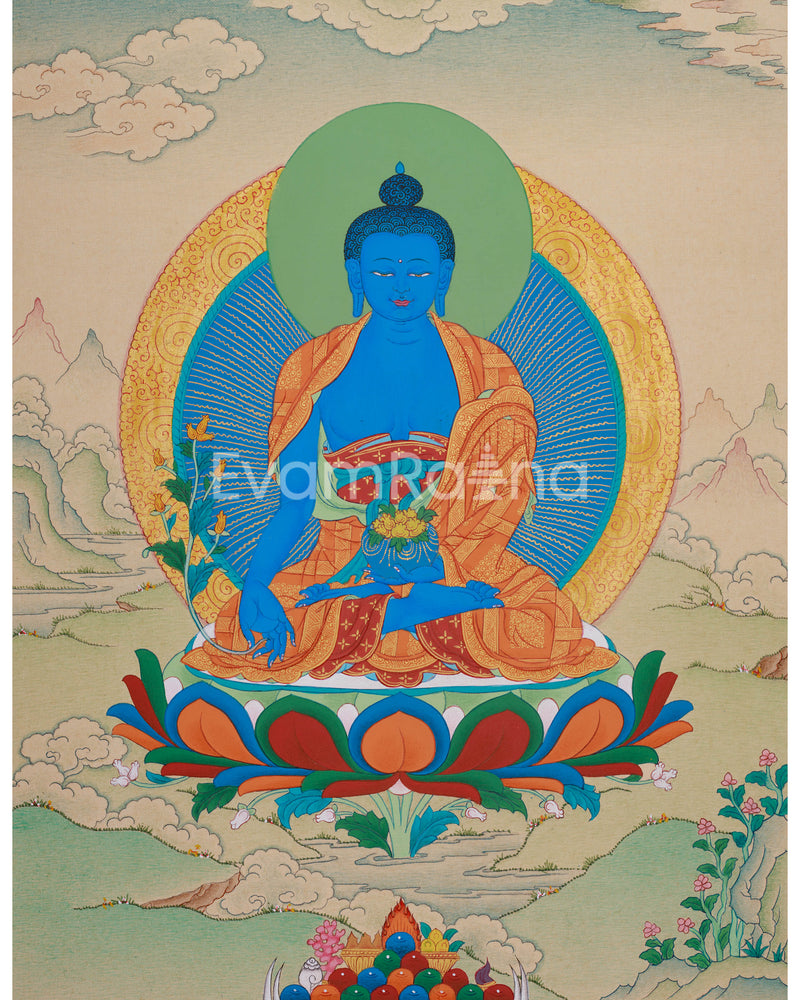 Blue Medicine Buddha Painting