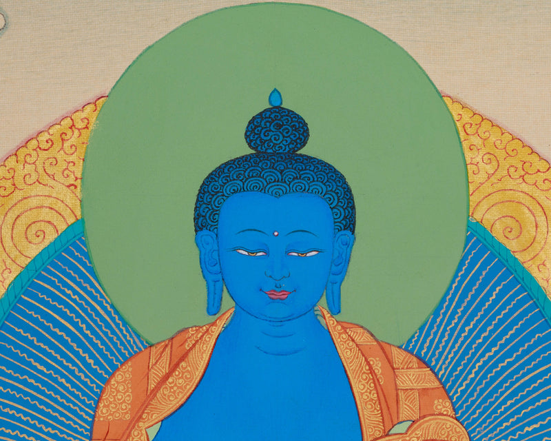 Blue Medicine Buddha Painting | Healing and Enlightenment