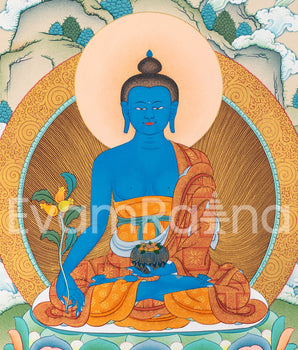 Medicine Buddha | Perfect Thangka Print for Meditation
