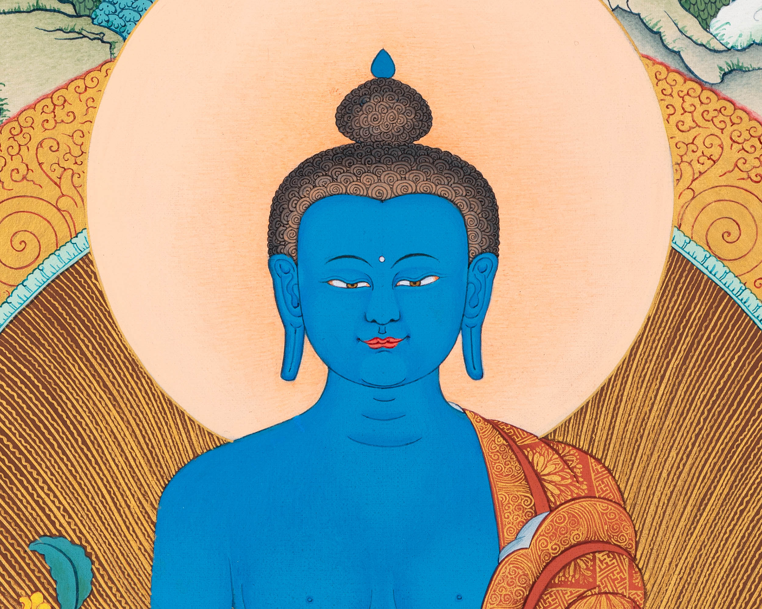 Medicine Buddha | Perfect Thangka Print for Meditation