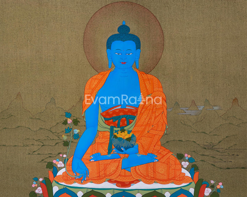 Healing Medicine Buddha Thangka Art