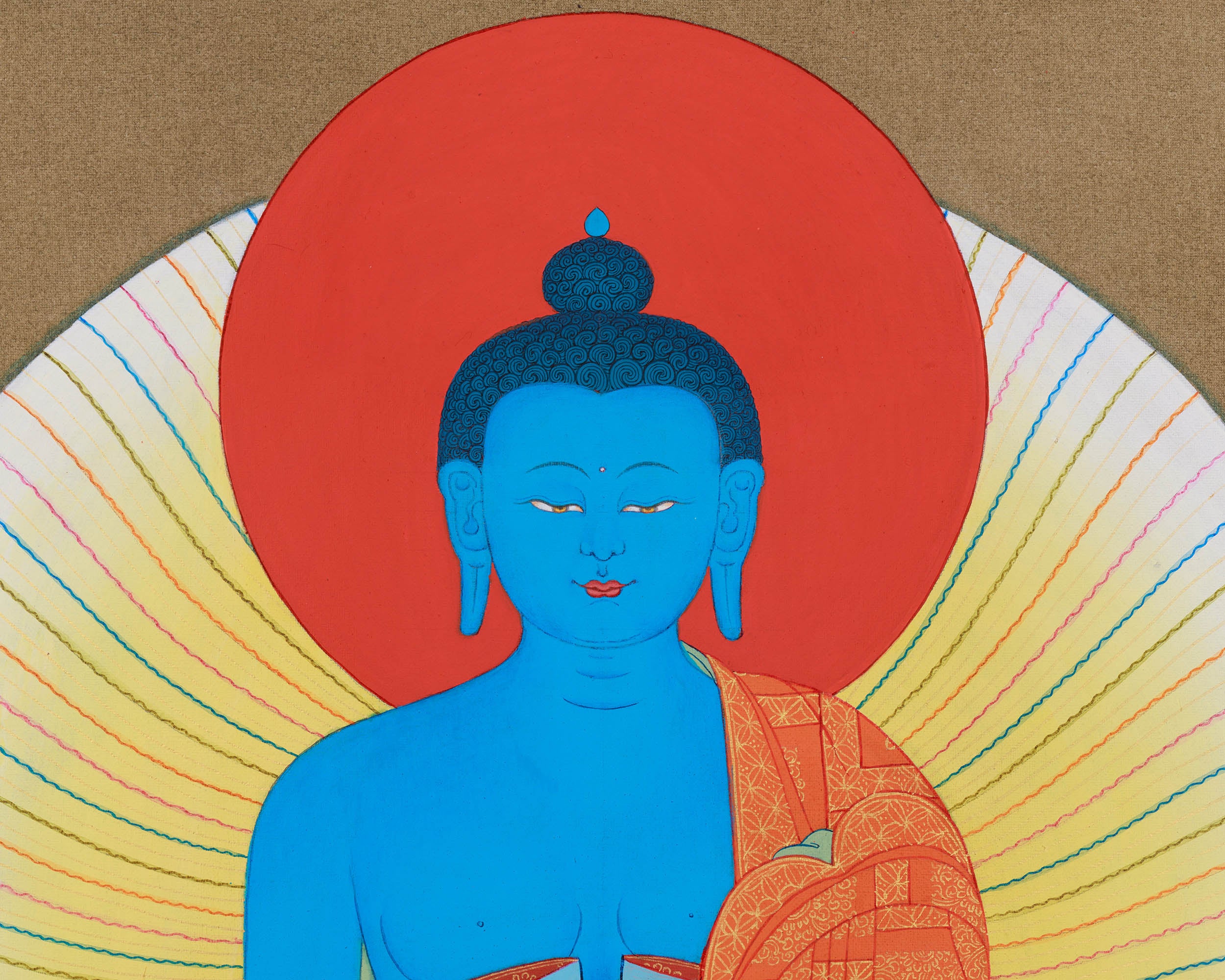 The Healing Buddha Thangka | Bhaisajyaguru Spiritual Decor