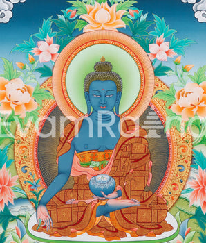 Eri Style Bhaisajyaguru Healing Artwork | Rare Exclusive Painting