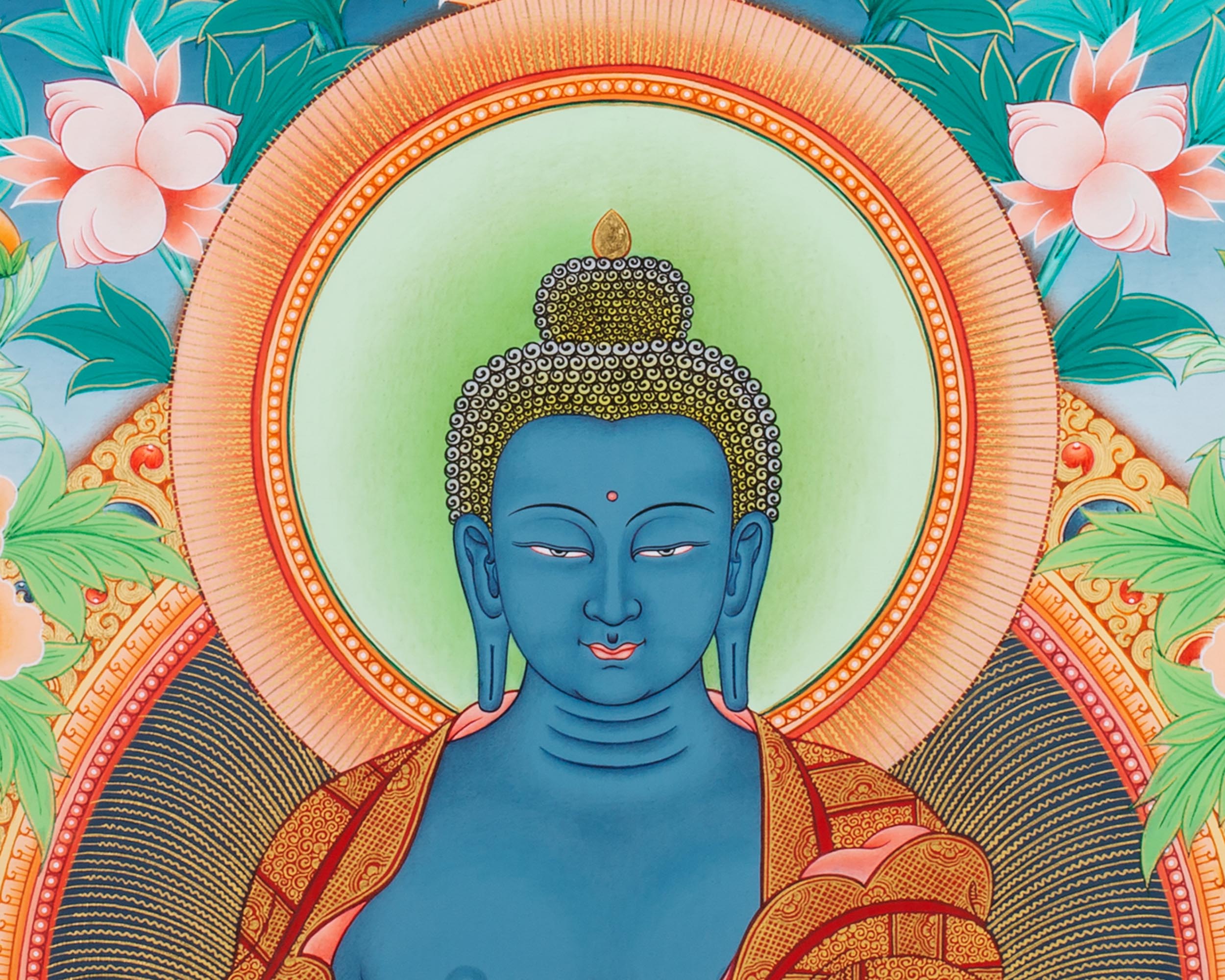 Eri Style Bhaisajyaguru Healing Artwork | Rare Exclusive Painting