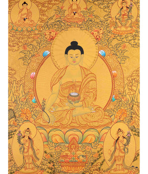 Gold Painted Medicine or Blue Buddha