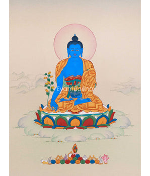 Medicine Buddha: Vibrant Painting