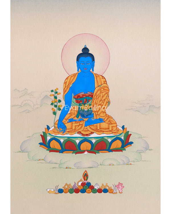 Medicine Buddha: Vibrant Painting