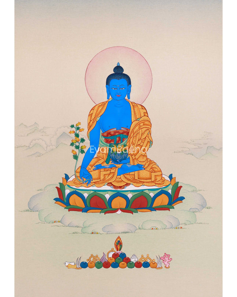 Medicine Buddha: Vibrant Painting