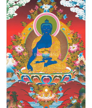 Vintage Medicine Buddha Thangka