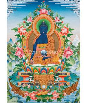 Medicine Buddha Thangka Painting