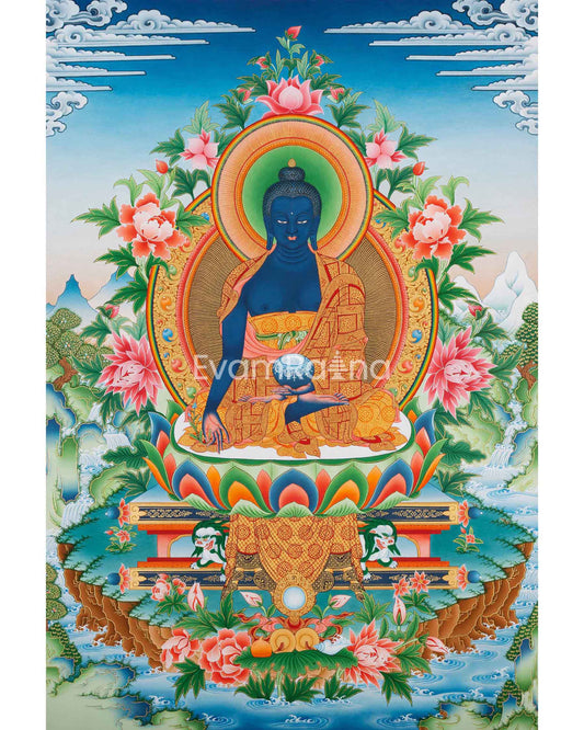 Medicine Buddha Thangka Painting