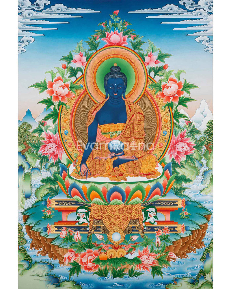 Medicine Buddha Thangka Painting