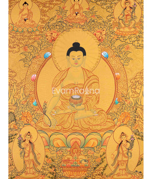 Gold Painted Medicine or Blue Buddha