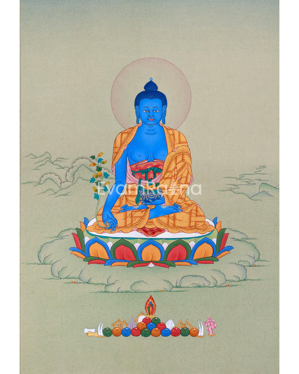 Small Medicine Buddha Thangka for your Altar