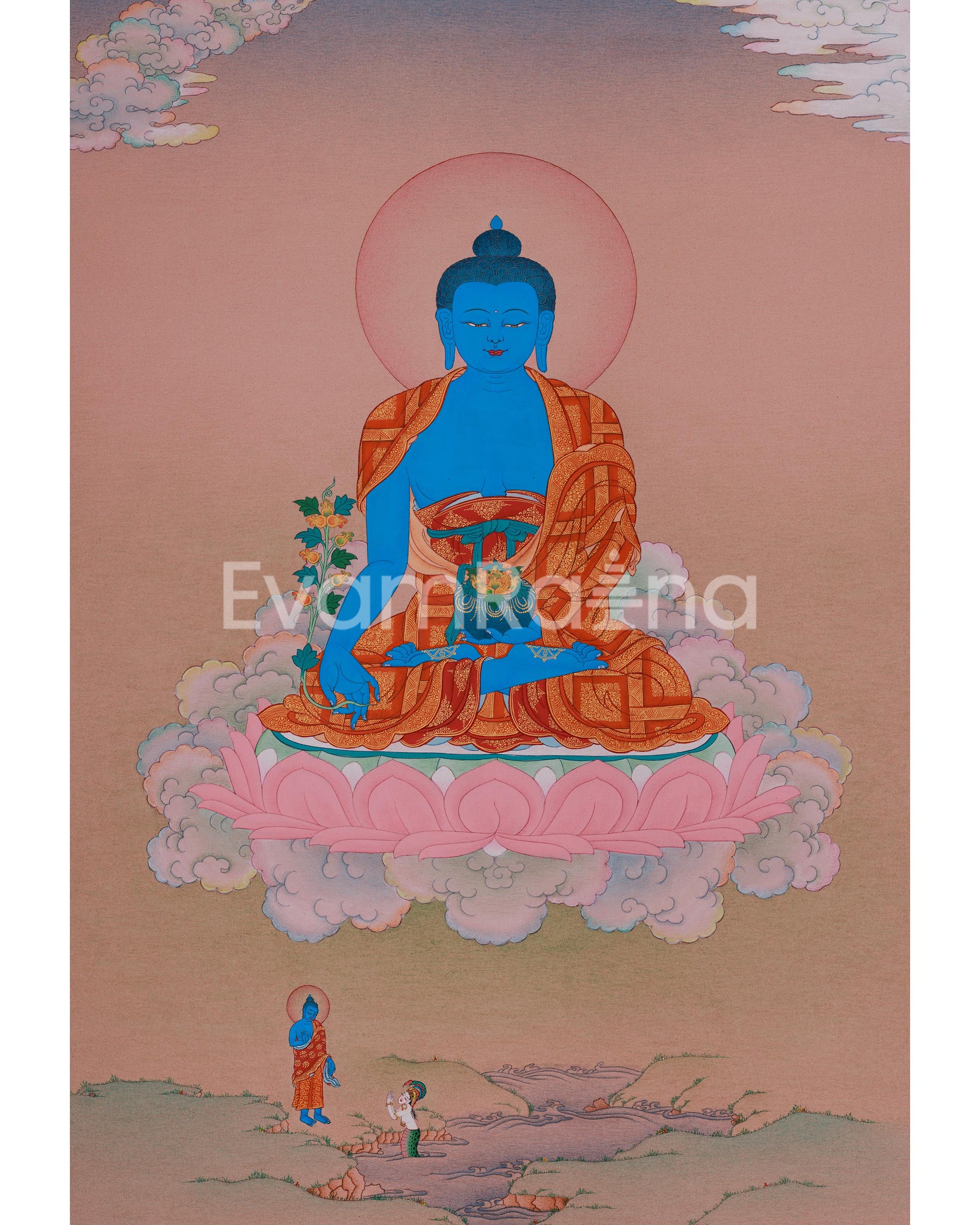 Healing Deity, Medicine Buddha Thangka
