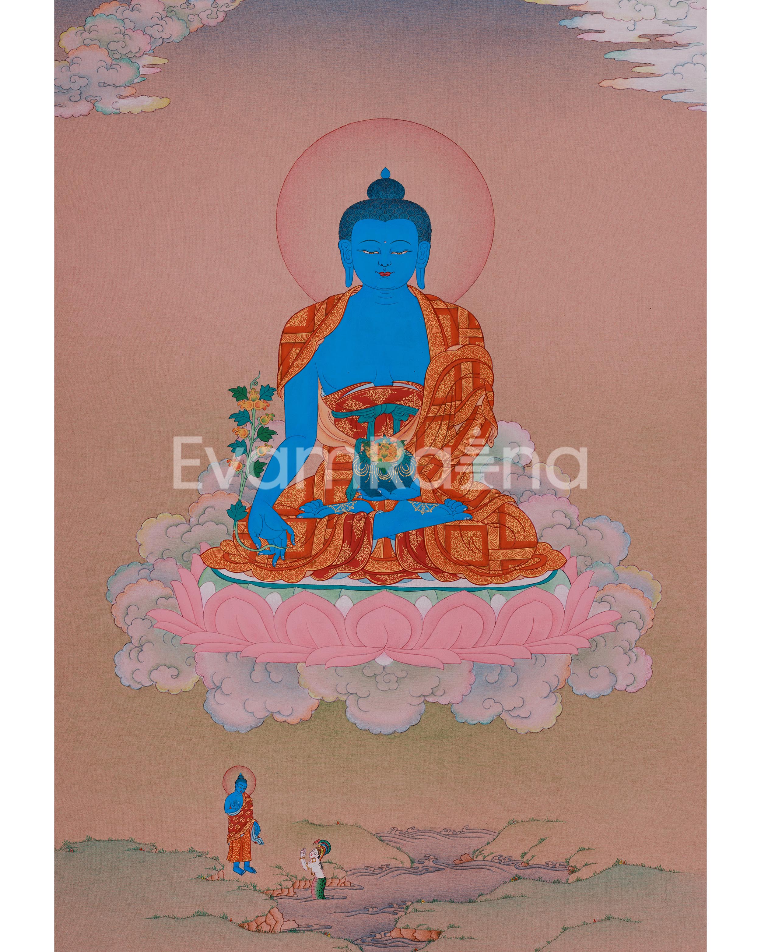 Healing Deity, Medicine Buddha Thangka