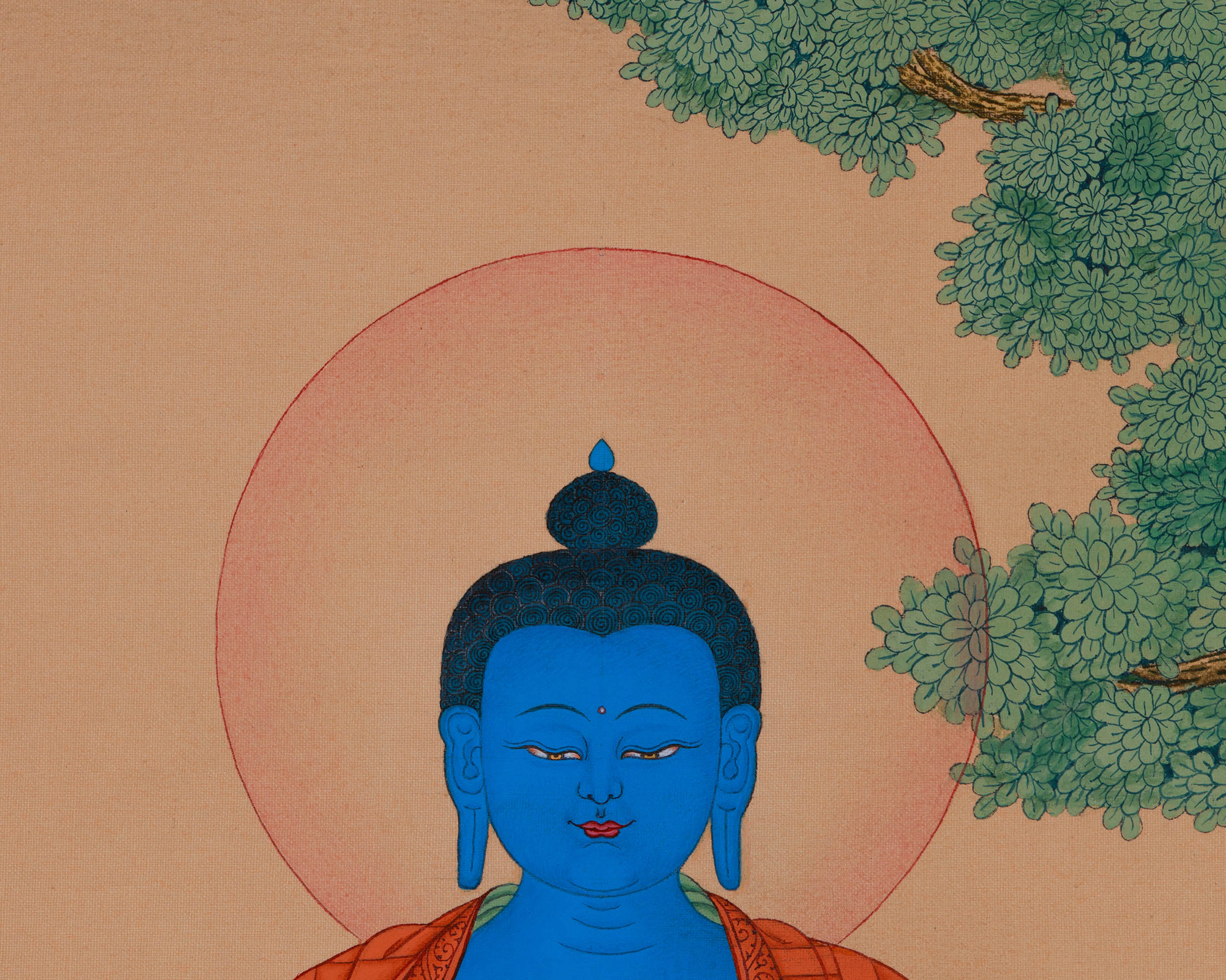 Buddha of Healing, Sangye Menla | Buddha Wall Art for Health and Spiritual Wellness