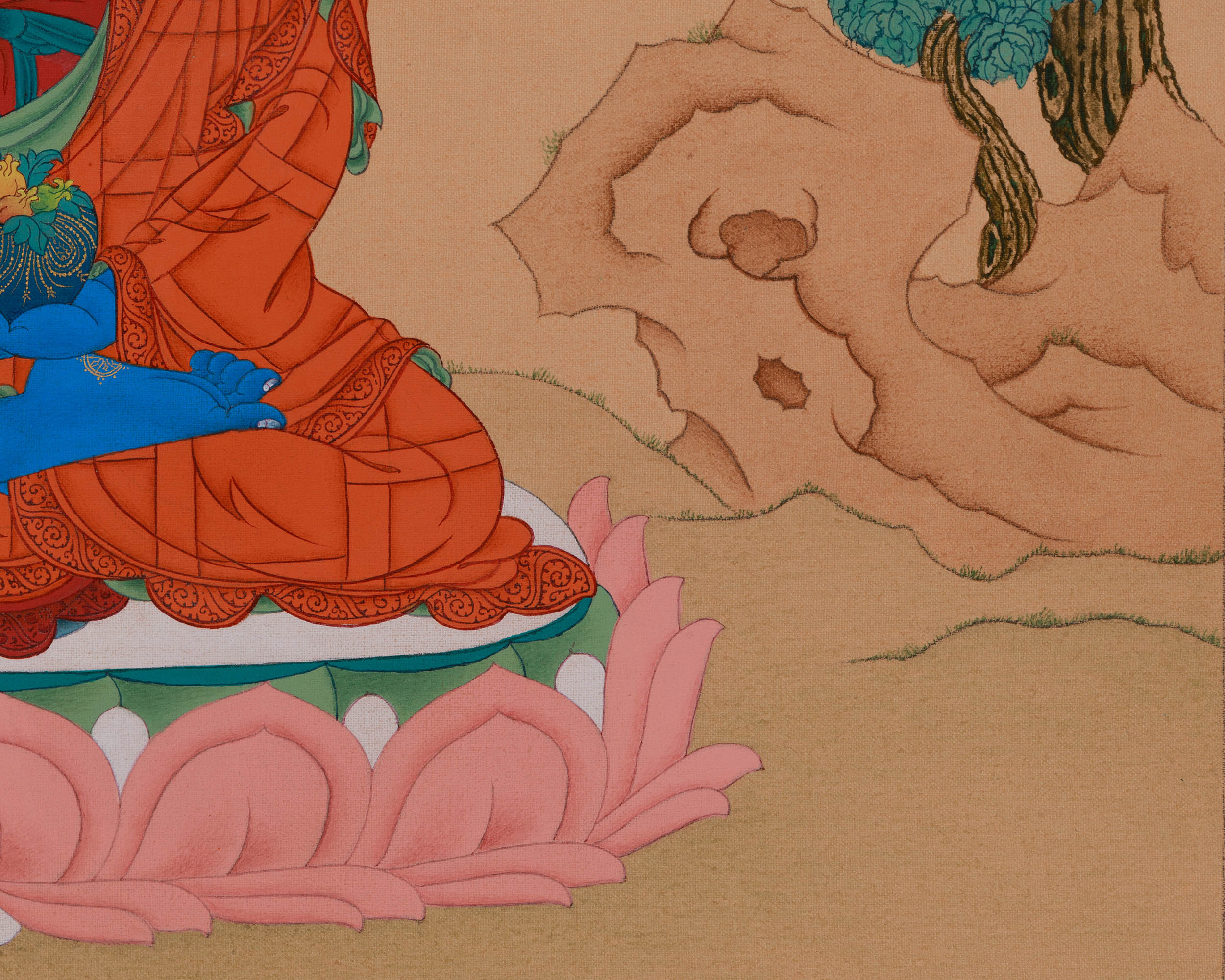 Buddha of Healing, Sangye Menla | Buddha Wall Art for Health and Spiritual Wellness