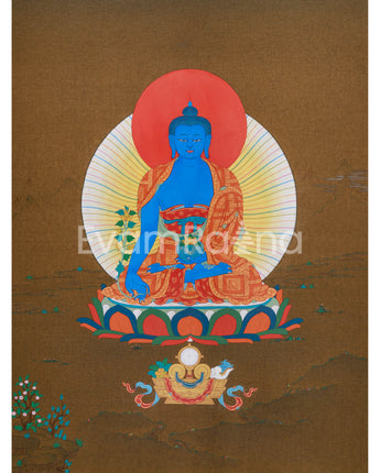 Blue Buddha Bhaishajyaguru Thangka 