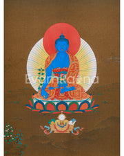 Blue Buddha Bhaishajyaguru Thangka 
