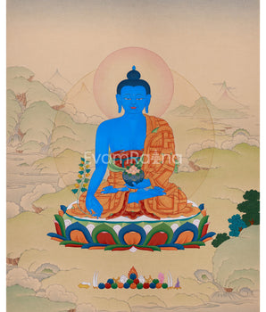 Hand-Painted Bhaisajyaguru Painting