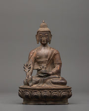Oxidized Copper Medicine Buddha Statue