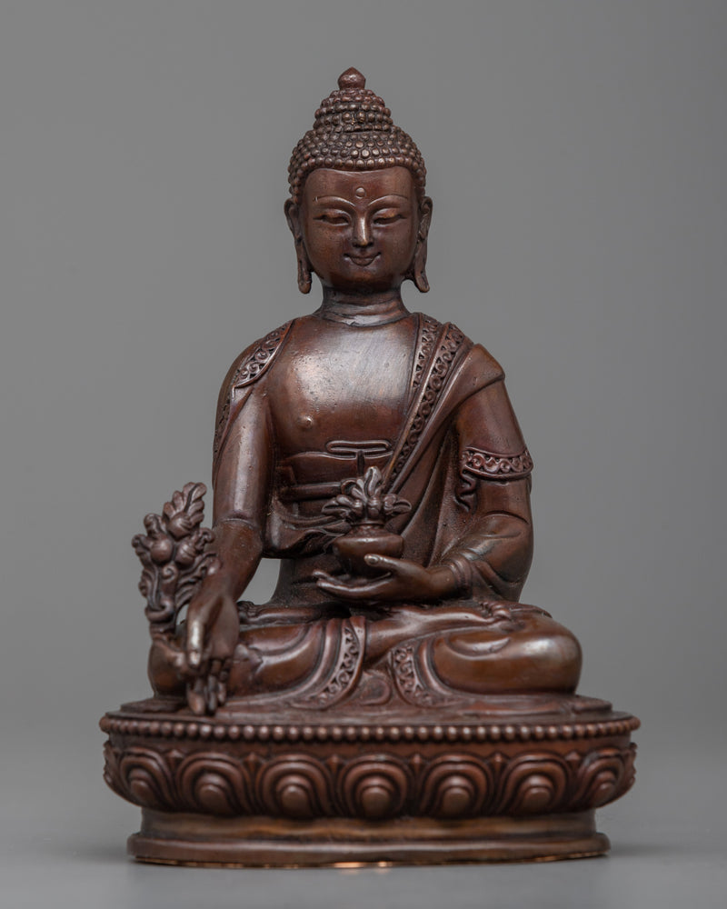 Machine Made Copper Medicine Buddha Statue