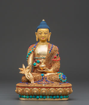Tibetan Medicine Buddha Figurine | Healing Deity