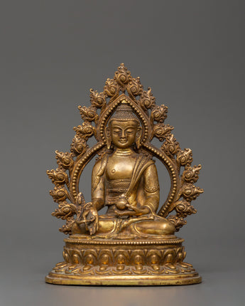 Medicine Buddha in copper