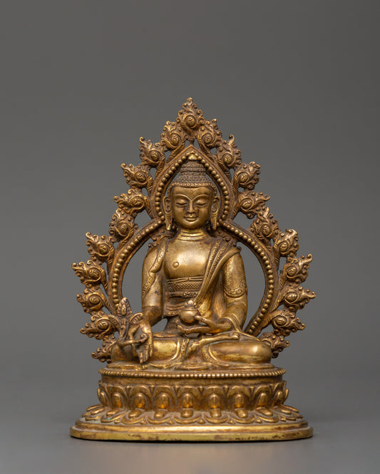 Medicine Buddha in copper