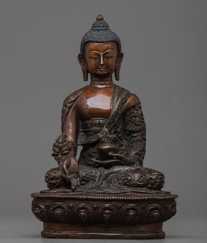 Copper medicine buddha