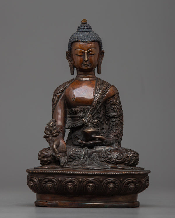 Copper medicine buddha
