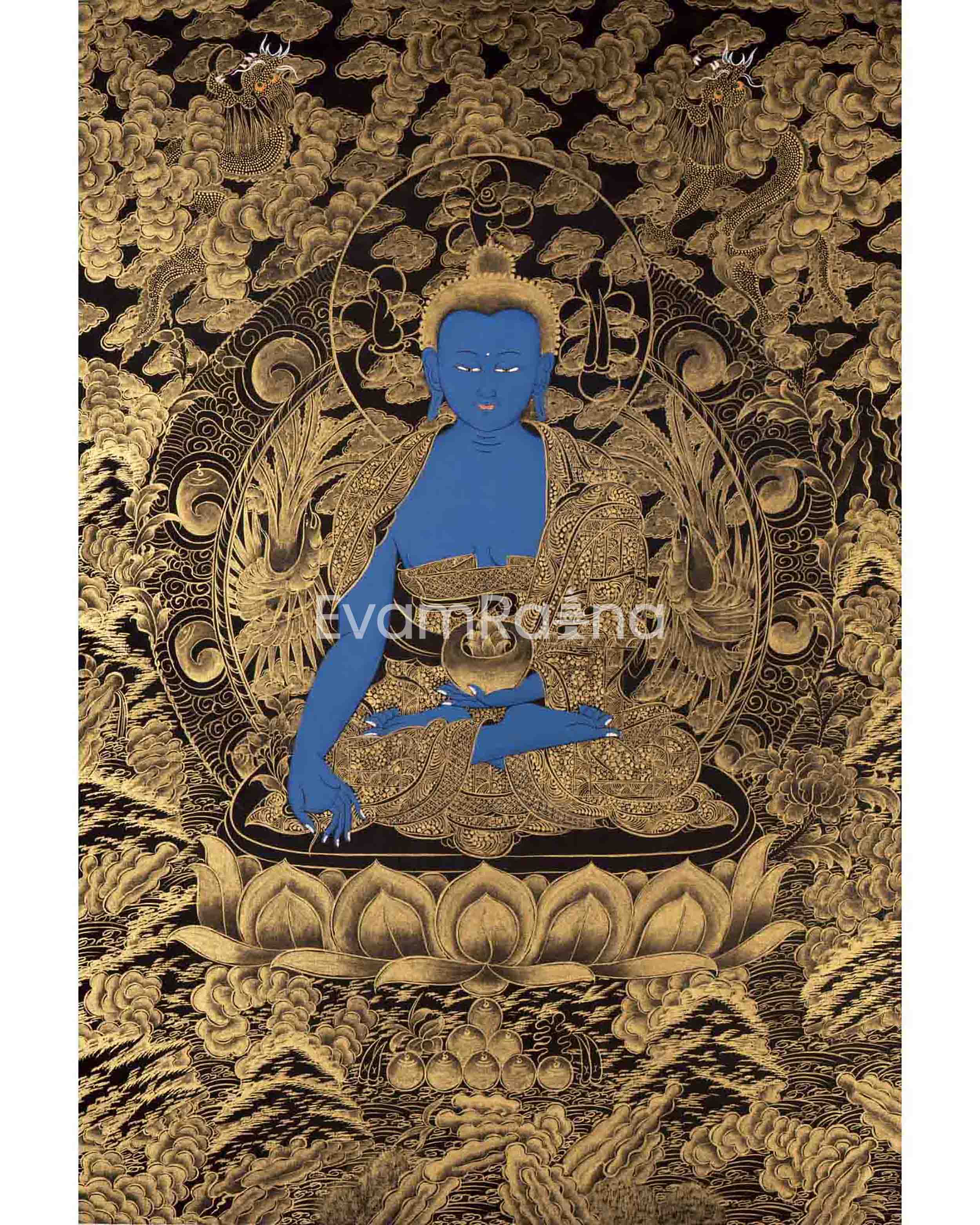 24K Gold Style Medicine Buddha
