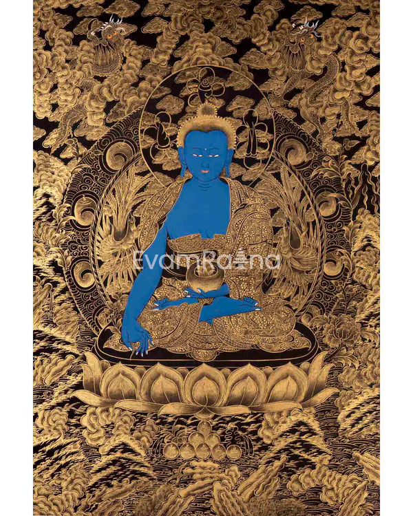 24K Gold Style Medicine Buddha