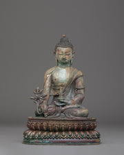 Oxidized Copper Statue of Bhaisajyaguru