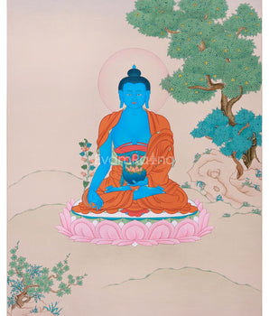 Healing Buddha, Medicine Buddha Thangka