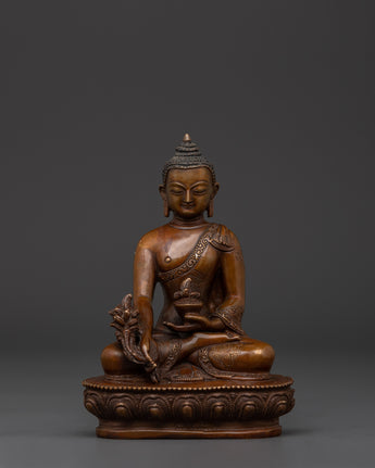 Oxidized Copper Healing Medicine Buddha