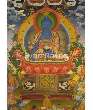 Fine Quality Thangka Of Medicine Buddha