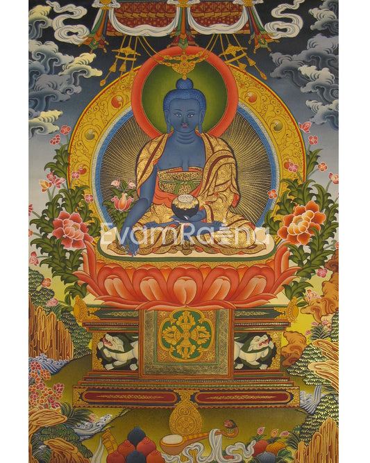 Fine Quality Thangka Of Medicine Buddha 