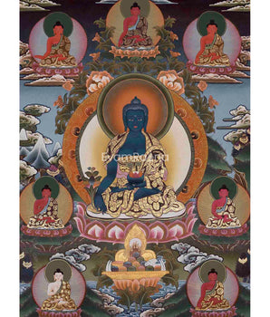 Medicine Buddha Feature With Seven Buddhas