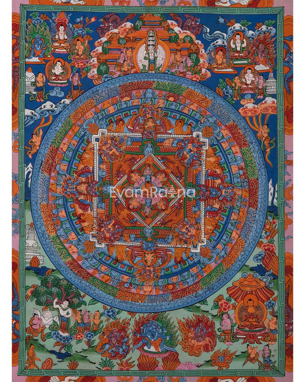 Meditation Mandala Art Thangka Painting