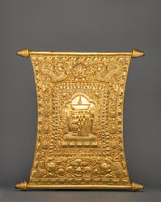 Protective Kalachakra Metal Thangka | Gold Plated Buddhist Wall Artwork