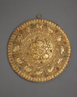 Circular Ganesha wall hanging
